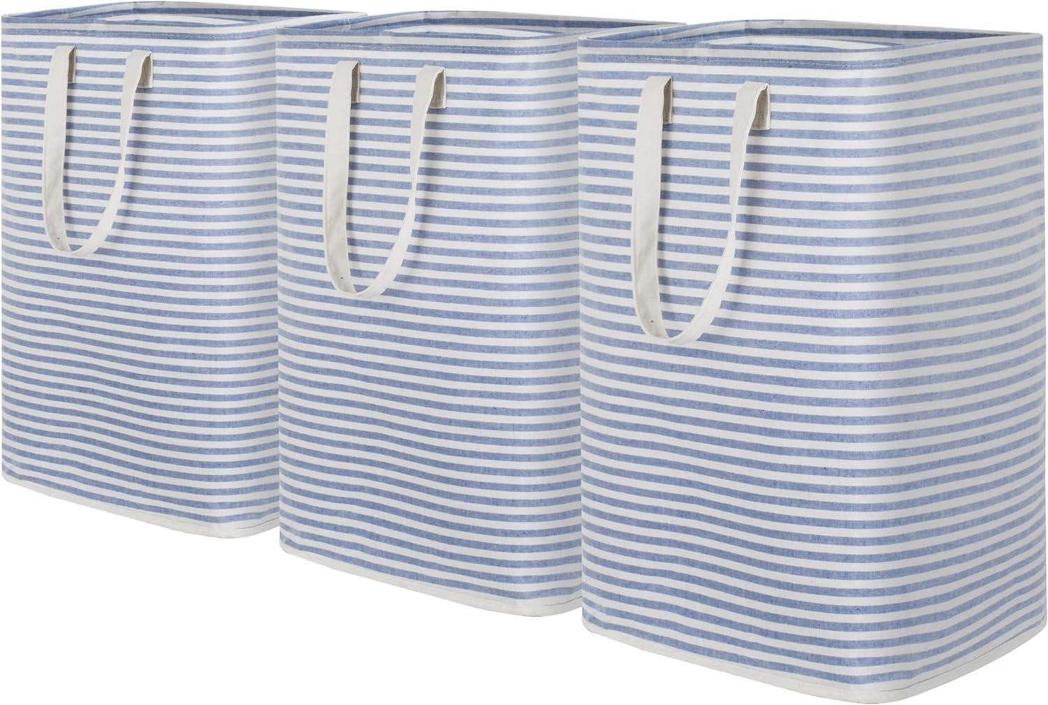 image:imageLifewit 2 Pack Laundry Hamper Large Collapsible Laundry Baskets Freestanding Waterproof Clothes Hamper with Easy Carry Handles in Laundry Room Bedroom Bathroom College Dorm for Adults Grey 2 x 80LBlue