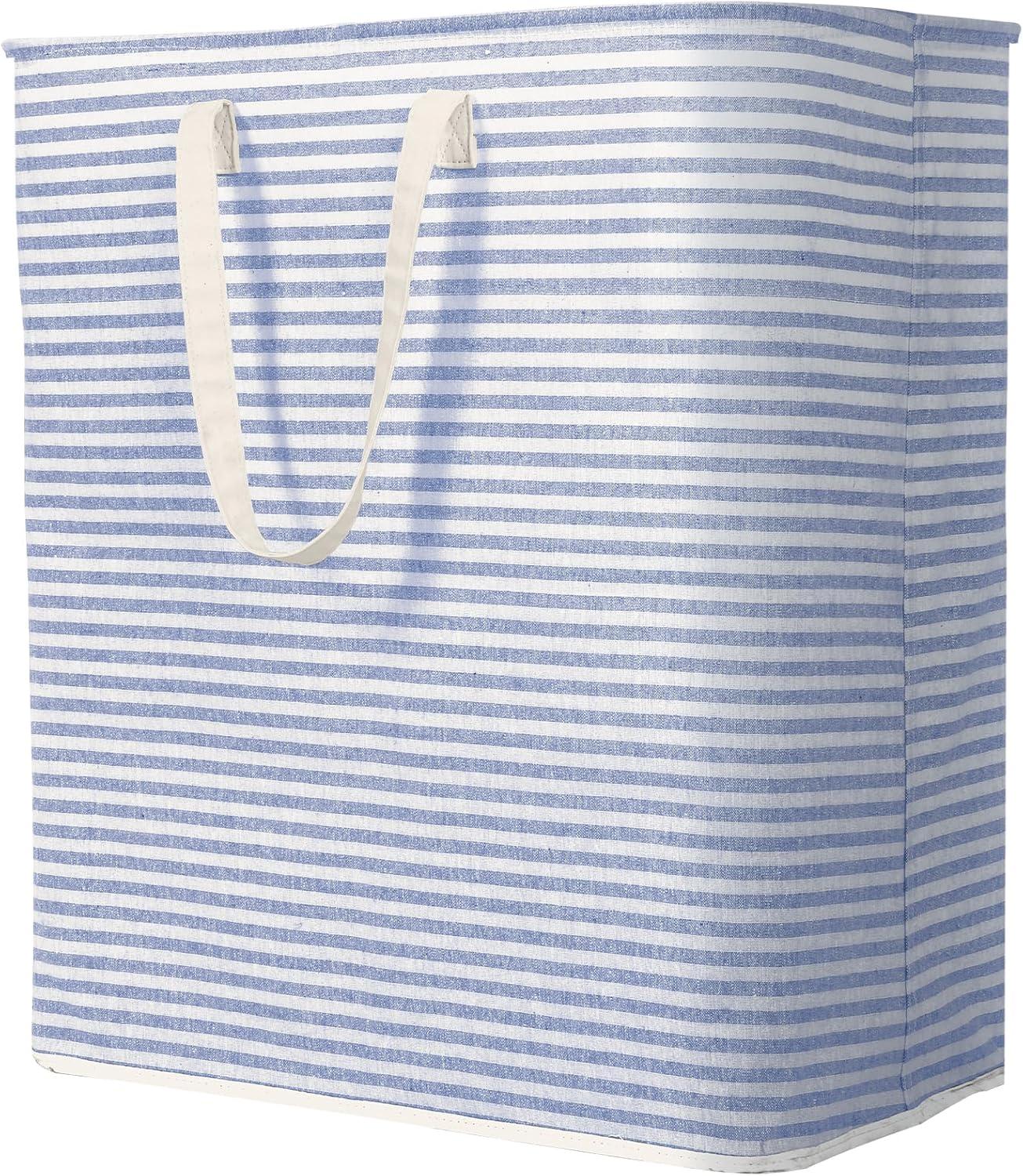 image:imageLifewit 2 Pack Laundry Hamper Large Collapsible Laundry Baskets Freestanding Waterproof Clothes Hamper with Easy Carry Handles in Laundry Room Bedroom Bathroom College Dorm for Adults Grey 2 x 80LBlue