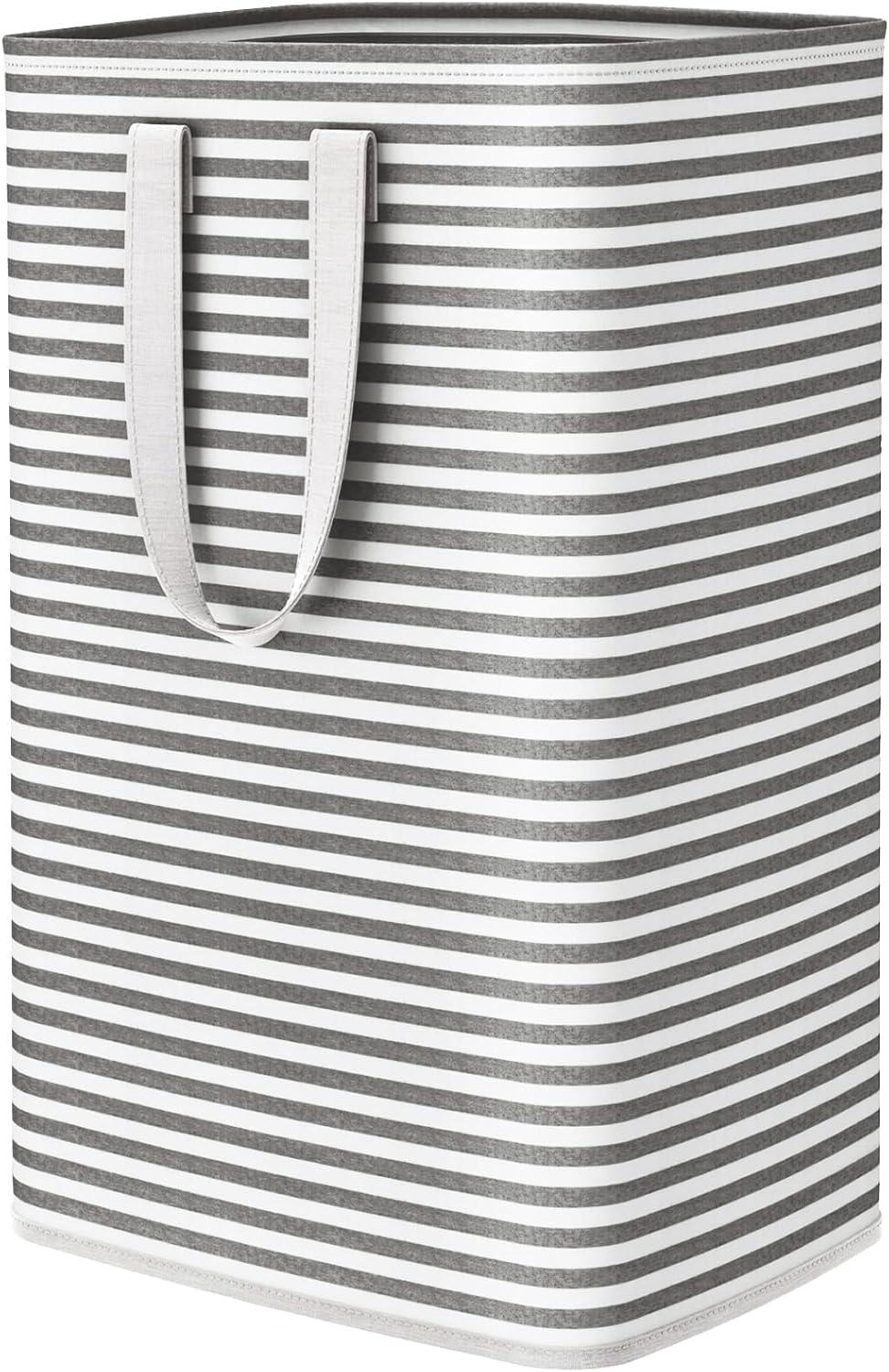 image:imageLifewit 2 Pack Laundry Hamper Large Collapsible Laundry Baskets Freestanding Waterproof Clothes Hamper with Easy Carry Handles in Laundry Room Bedroom Bathroom College Dorm for Adults Grey 2 x 80LBlack