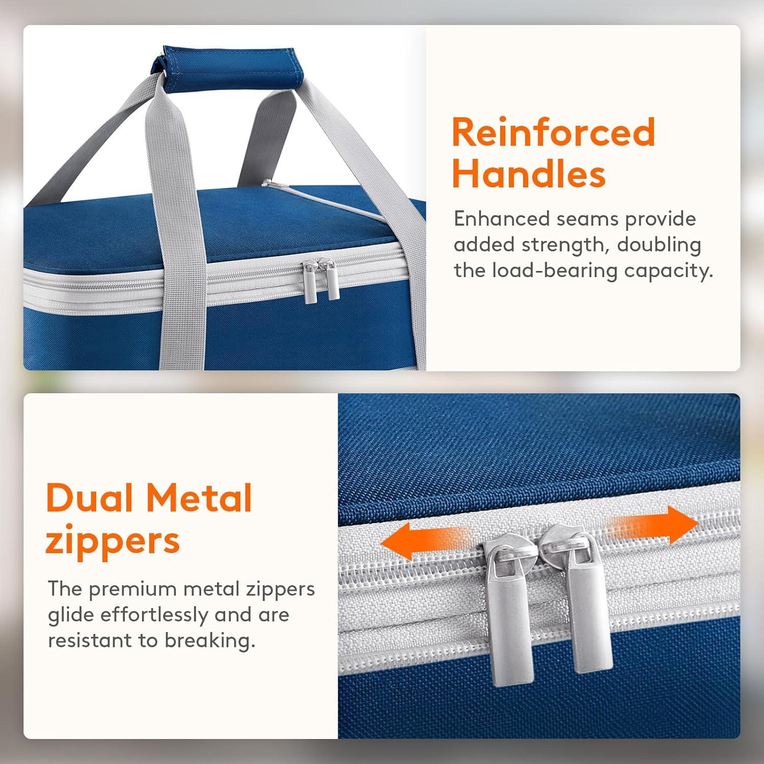 image:imageLifewit Insulated Single Decker Casserole Carrier for Hot or Cold Food Casserole Dish Carrying Case Lasagna Holder for Potluck Parties Picnic and Cookouts Fits 9x13 Baking Dish GreyPure Blue