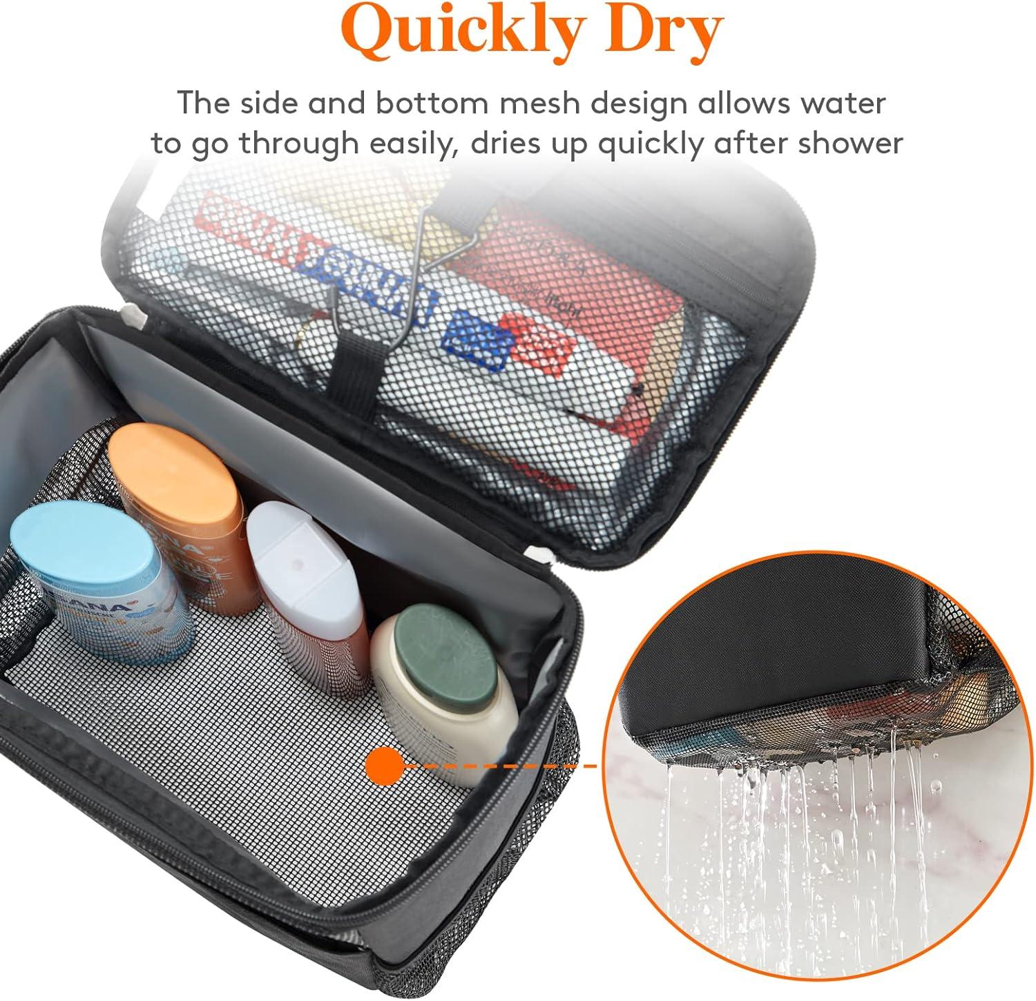 image:imageLifewit Mesh Shower Caddy Bag Portable for College Dorm Room Essentials Hanging Organizer Basket Quick Dry Tote Bag for Camping Bathroom Beach Travel Medium BlackBlack