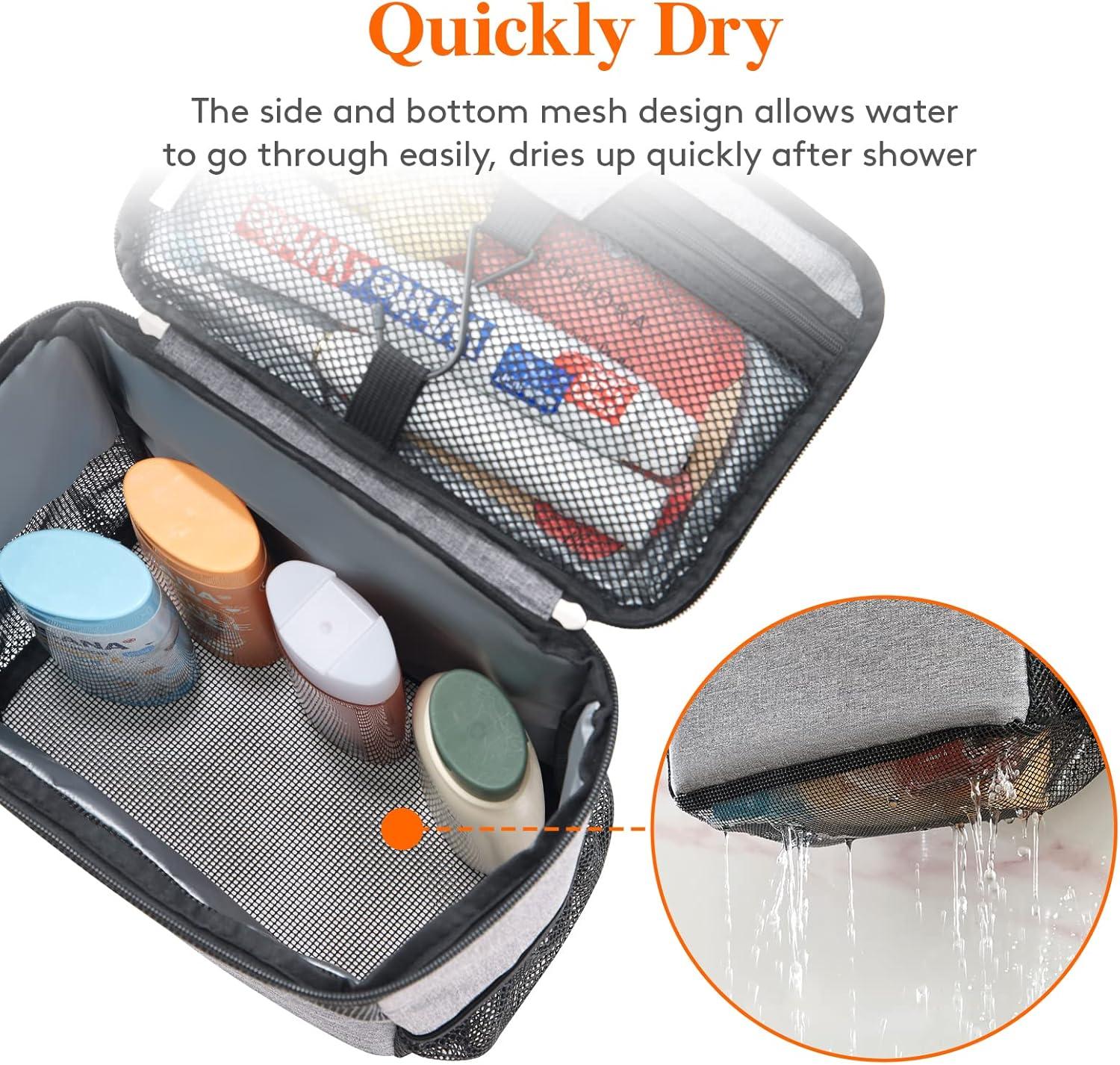 image:imageLifewit Mesh Shower Caddy Bag Portable for College Dorm Room Essentials Hanging Organizer Basket Quick Dry Tote Bag for Camping Bathroom Beach Travel Medium BlackGrey