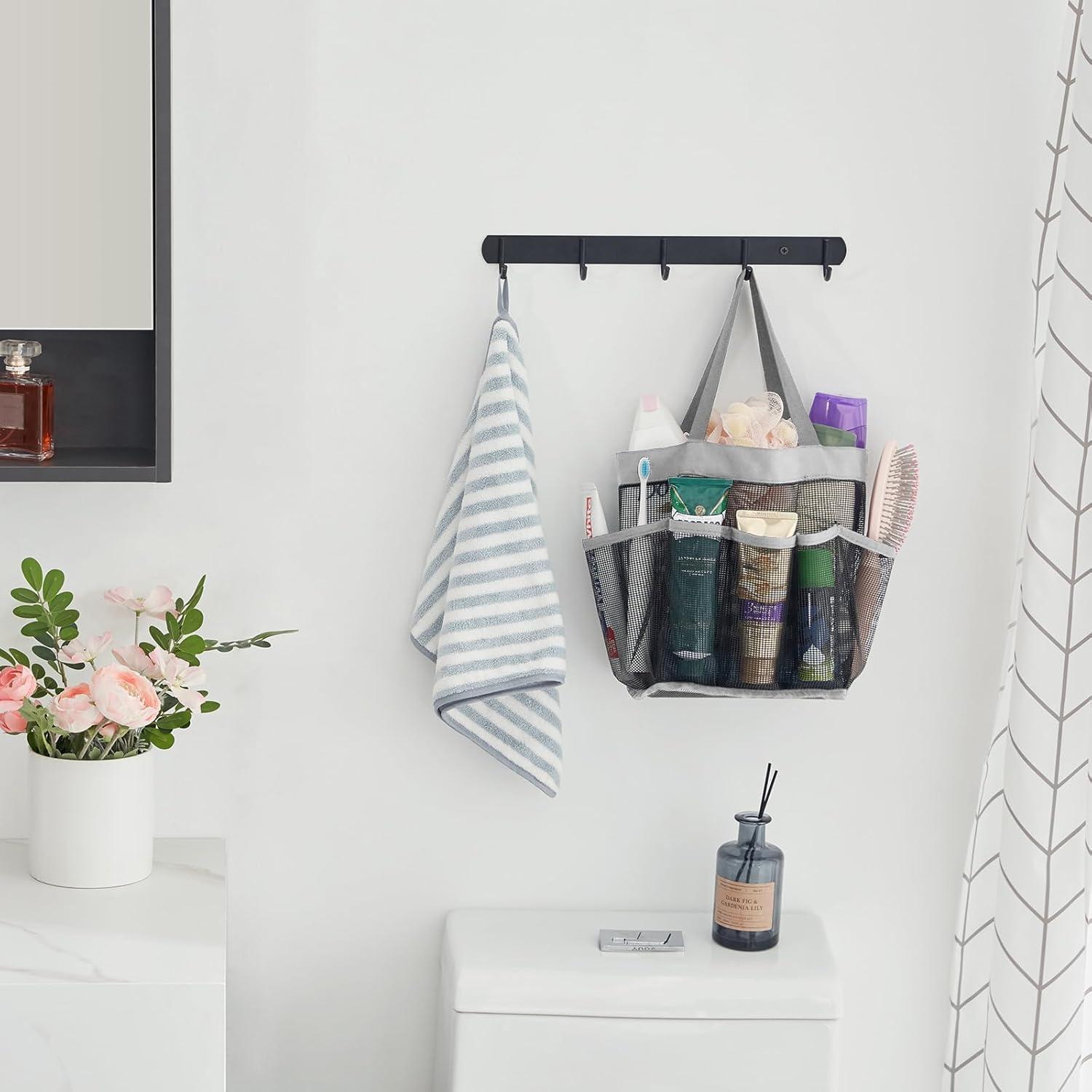 image:imageLifewit Mesh Shower Caddy Freestanding Portable Shower Tote Bag for College Dorm Bathroom Gym Travel Quick Dry Hanging Organizer with 7 Storage Pockets for Toiletry Essentials MediumBlackGrey