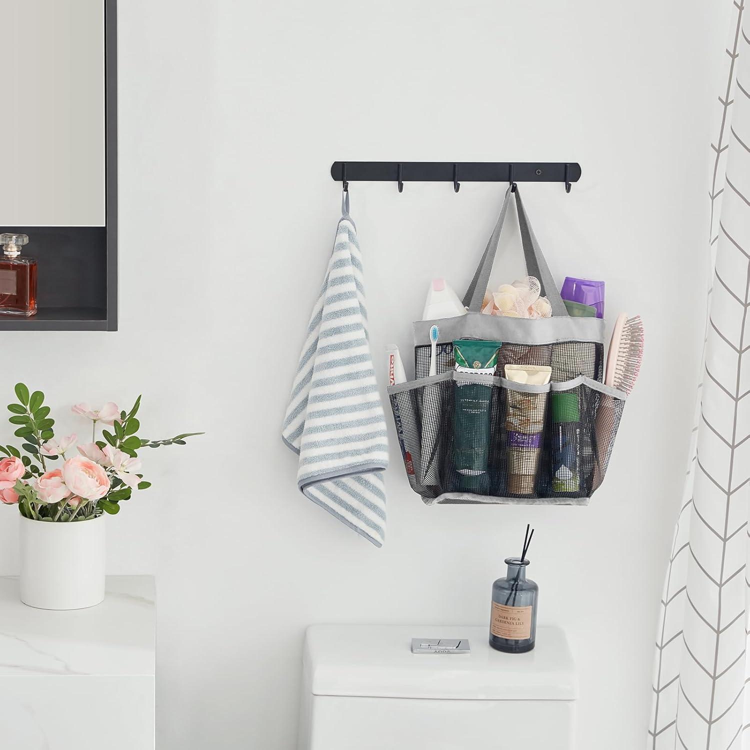 image:imageLifewit Mesh Shower Caddy Freestanding Portable Shower Tote Bag for College Dorm Bathroom Gym Travel Quick Dry Hanging Organizer with 7 Storage Pockets for Toiletry Essentials MediumBlackGrey