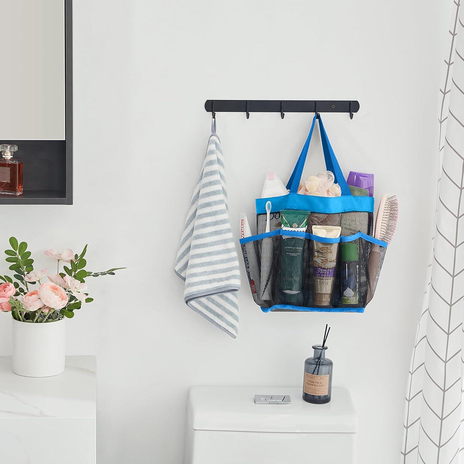 image:imageLifewit Mesh Shower Caddy Freestanding Portable Shower Tote Bag for College Dorm Bathroom Gym Travel Quick Dry Hanging Organizer with 7 Storage Pockets for Toiletry Essentials MediumBlackBlue