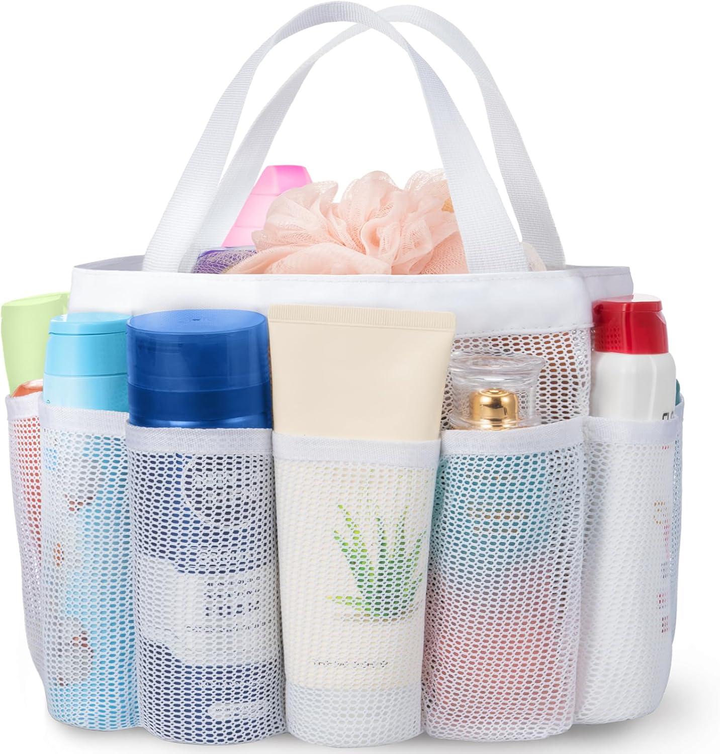 image:imageLifewit Mesh Shower Caddy Freestanding Portable Shower Tote Bag for College Dorm Bathroom Gym Travel Quick Dry Hanging Organizer with 7 Storage Pockets for Toiletry Essentials MediumBlackWhite