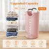 Lifewit 100L 2-Pack Large Laundry Basket, Collapsible Laundry Hamper with Aluminum Handles, Waterproof Freestanding Dirty Clothes Hampers for Laundry Room Bedroom Dorm Bathroom, Black(Pink)