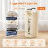 Lifewit 100L 2-Pack Large Laundry Basket, Collapsible Laundry Hamper with Aluminum Handles, Waterproof Freestanding Dirty Clothes Hampers for Laundry Room Bedroom Dorm Bathroom, Black(White)