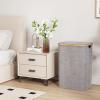 Lifewit 100L Laundry Basket with Lid, Clothes Hampers for Laundry with Bamboo Handles and A Removable Bag, Large Foldable Laundry Hamper for Bedroom, Bathroom, Dorm, Laundry Room, Beige(Light Gray)