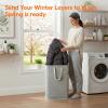 Lifewit 2 Pack Laundry Hamper Large Collapsible Laundry Baskets, Freestanding Waterproof Clothes Hamper with Easy Carry Handles in Laundry Room Bedroom Bathroom College Dorm for Adults, Grey, 2 x 80L(Black)