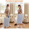 Lifewit 2 Pack Laundry Hamper Large Collapsible Laundry Baskets, Freestanding Waterproof Clothes Hamper with Easy Carry Handles in Laundry Room Bedroom Bathroom College Dorm for Adults, Grey, 2 x 80L(Blue)