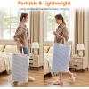 Lifewit 2 Pack Laundry Hamper Large Collapsible Laundry Baskets, Freestanding Waterproof Clothes Hamper with Easy Carry Handles in Laundry Room Bedroom Bathroom College Dorm for Adults, Grey, 2 x 80L(Grey-Blue)