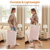 Lifewit 2 Pack Laundry Hamper Large Collapsible Laundry Baskets, Freestanding Waterproof Clothes Hamper with Easy Carry Handles in Laundry Room Bedroom Bathroom College Dorm for Adults, Grey, 2 x 80L(pink)