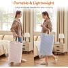 Lifewit 2 Pack Laundry Hamper Large Collapsible Laundry Baskets, Freestanding Waterproof Clothes Hamper with Easy Carry Handles in Laundry Room Bedroom Bathroom College Dorm for Adults, Grey, 2 x 80L(Blue-Pink)