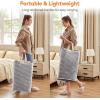 Lifewit 2 Pack Laundry Hamper Large Collapsible Laundry Baskets, Freestanding Waterproof Clothes Hamper with Easy Carry Handles in Laundry Room Bedroom Bathroom College Dorm for Adults, Grey, 2 x 80L(Black)