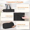 Lifewit 2 Pack Slim Laundry Hamper, Collapsible Narrow Laundry Basket, Small Tall Dirty Clothes Hampers with Handles for Bathroom Bedroom College Dorm, Black, 50L(Black)