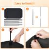 Lifewit 2 Pack Slim Laundry Hamper, Collapsible Narrow Laundry Basket, Small Tall Dirty Clothes Hampers with Handles for Bathroom Bedroom College Dorm, Black, 50L(Black)