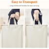 Lifewit 65L Slim Laundry Hamper, Small Laundry Basket with Lid, Dirty Narrow Collapsible Clothes Storage with Easy Carry Extended Handles, Tall Hampers for Bedroom Laundry Room, White, 2 Packs(White)