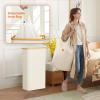 Lifewit 65L Slim Laundry Hamper with Lid, Narrow Laundry Basket with Removable Bag & Bamboo Handles, Fodable Thin Dirty Clothes Hamper for Laundry Collapsible Bin for Bathroom Bedroom Dorm, Dark Gray(White)