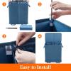 Lifewit Double Laundry Hamper with Lid and Removable Laundry Bags, Large Collapsible 2 Dividers Dirty Clothes Basket with Handles for Bedroom, Laundry Room, Closet, Bathroom, College, 136L Gray(Blue)
