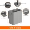 Lifewit Double Laundry Hamper with Lid and Removable Laundry Bags, Large Collapsible 2 Dividers Dirty Clothes Basket with Handles for Bedroom, Laundry Room, Closet, Bathroom, College, 136L Gray(Silver Gray)