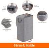 Lifewit Double Laundry Hamper with Lid and Removable Laundry Bags, Large Collapsible 2 Dividers Dirty Clothes Basket with Handles for Bedroom, Laundry Room, Closet, Bathroom, College, 136L Gray(Gray)