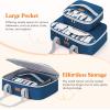 Lifewit Duo Insulated Casserole Carrier for Hot or Cold Food, Lasagna Holder 2 Compartments, Thermal Lunch Tote for Potluck Parties Cookouts, Fits 9″x13″ Casserole Dish, Gray(Blue)
