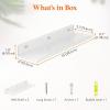 Lifewit Floating Shelves for Wall, 6 Pack 15″ Clear Acrylic Shelf Room Decor for Book/Figures/Photo/Makeup in Bathroom, Book Shelf, Living Room, Bedroom, Kitchen Storage and Organization(Clear)