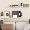 Lifewit Floating Shelves for Wall, 6 Pack 15″ Clear Acrylic Shelf Room Decor for Book/Figures/Photo/Makeup in Bathroom, Book Shelf, Living Room, Bedroom, Kitchen Storage and Organization(White)