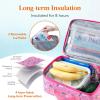Lifewit Freezable Lunch Box, Insulated Reusable Lunch Bag with 2 Ice Packs, Mini Cooler Snack Bag for Bento Box for Salad, Sandwich, Snacks fo Men Women for Work, Black 5L(Pink)