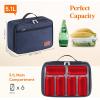 Lifewit Freezable Lunch Box, Insulated Reusable Lunch Bag with 2 Ice Packs, Mini Cooler Snack Bag for Bento Box for Salad, Sandwich, Snacks fo Men Women for Work, Black 5L(Dark Blue)
