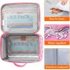 Lifewit Freezable Lunch Box, Insulated Reusable Lunch Bag with 2 Ice Packs, Mini Cooler Snack Bag for Bento Box for Salad, Sandwich, Snacks fo Men Women for Work, Black 5L(Pink)