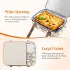 Lifewit Insulated Single Decker Casserole Carrier, Lasagna Lugger Holder for Hot or Cold Food, Fits 9″ x 13″ Baking Dish, Thermal Lunch Tote Bag for Potluck Parties, Picnic and Cookouts, Black(Beige)