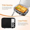 Lifewit Insulated Single Decker Casserole Carrier, Lasagna Lugger Holder for Hot or Cold Food, Fits 9″ x 13″ Baking Dish, Thermal Lunch Tote Bag for Potluck Parties, Picnic and Cookouts, Black(Black)