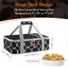 Lifewit Insulated Single Decker Casserole Carrier, Lasagna Lugger Holder for Hot or Cold Food, Fits 9″ x 13″ Baking Dish, Thermal Lunch Tote Bag for Potluck Parties, Picnic and Cookouts, Black(Black)