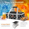 Lifewit Insulated Single Decker Casserole Carrier, Lasagna Lugger Holder for Hot or Cold Food, Fits 9″ x 13″ Baking Dish, Thermal Lunch Tote Bag for Potluck Parties, Picnic and Cookouts, Black(Black)