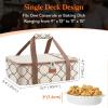 Lifewit Insulated Single Decker Casserole Carrier, Lasagna Lugger Holder for Hot or Cold Food, Fits 9″ x 13″ Baking Dish, Thermal Lunch Tote Bag for Potluck Parties, Picnic and Cookouts, Black(Beige)