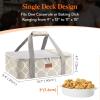 Lifewit Insulated Single Decker Casserole Carrier, Lasagna Lugger Holder for Hot or Cold Food, Fits 9″ x 13″ Baking Dish, Thermal Lunch Tote Bag for Potluck Parties, Picnic and Cookouts, Black(Gray)