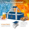 Lifewit Insulated Single Decker Casserole Carrier for Hot or Cold Food, Casserole Dish Carrying Case, Lasagna Holder for Potluck Parties, Picnic and Cookouts, Fits 9″x13″ Baking Dish, Grey(Pure Blue)