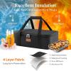 Lifewit Insulated Single Decker Casserole Carrier for Hot or Cold Food, Casserole Dish Carrying Case, Lasagna Holder for Potluck Parties, Picnic and Cookouts, Fits 9″x13″ Baking Dish, Grey(Black)