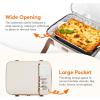 Lifewit Insulated Single Decker Casserole Carrier for Hot or Cold Food, Casserole Dish Carrying Case, Lasagna Holder for Potluck Parties, Picnic and Cookouts, Fits 9″x13″ Baking Dish, Grey(Beige)