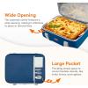 Lifewit Insulated Single Decker Casserole Carrier for Hot or Cold Food, Casserole Dish Carrying Case, Lasagna Holder for Potluck Parties, Picnic and Cookouts, Fits 9″x13″ Baking Dish, Grey(Pure Blue)