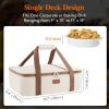 Lifewit Insulated Single Decker Casserole Carrier for Hot or Cold Food, Casserole Dish Carrying Case, Lasagna Holder for Potluck Parties, Picnic and Cookouts, Fits 9″x13″ Baking Dish, Grey(Beige)