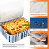 Lifewit Insulated Single Decker Casserole Carrier for Hot or Cold Food, Casserole Dish Carrying Case, Lasagna Holder for Potluck Parties, Picnic and Cookouts, Fits 9″x13″ Baking Dish, Grey(Blue)