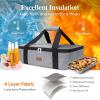 Lifewit Insulated Single Decker Casserole Carrier for Hot or Cold Food, Casserole Dish Carrying Case, Lasagna Holder for Potluck Parties, Picnic and Cookouts, Fits 9″x13″ Baking Dish, Grey(Grey)