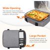 Lifewit Insulated Single Decker Casserole Carrier for Hot or Cold Food, Casserole Dish Carrying Case, Lasagna Holder for Potluck Parties, Picnic and Cookouts, Fits 9″x13″ Baking Dish, Grey(Grey)