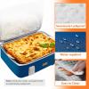 Lifewit Insulated Single Decker Casserole Carrier for Hot or Cold Food, Casserole Dish Carrying Case, Lasagna Holder for Potluck Parties, Picnic and Cookouts, Fits 9″x13″ Baking Dish, Grey(Pure Blue)