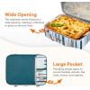Lifewit Insulated Single Decker Casserole Carrier for Hot or Cold Food, Casserole Dish Carrying Case, Lasagna Holder for Potluck Parties, Picnic and Cookouts, Fits 9″x13″ Baking Dish, Grey(Green)