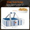 Lifewit Insulated Single Decker Casserole Carrier for Hot or Cold Food, Casserole Dish Carrying Case, Lasagna Holder for Potluck Parties, Picnic and Cookouts, Fits 9″x13″ Baking Dish, Grey(Blue)