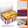 Lifewit Insulated Single Decker Casserole Carrier for Hot or Cold Food, Casserole Dish Carrying Case, Lasagna Holder for Potluck Parties, Picnic and Cookouts, Fits 9″x13″ Baking Dish, Grey(Purple)